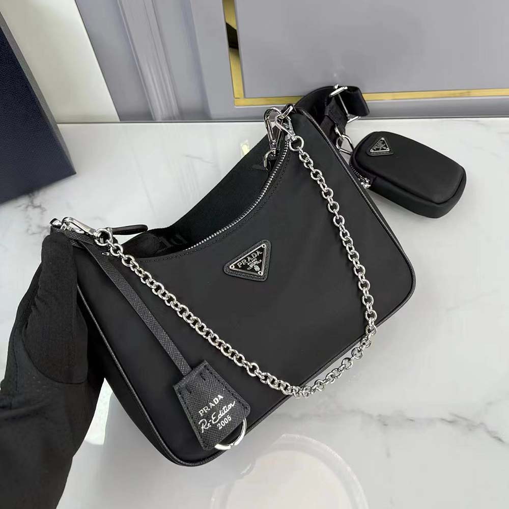 Prada Women Re-Edition 2005 Re-Nylon Bag-Black - image 4