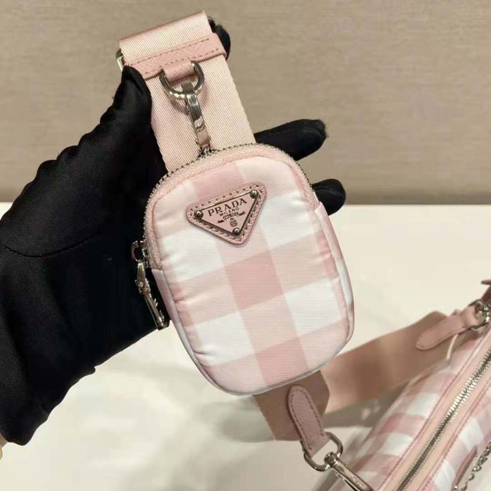 Prada Women Re-Edition 2005 Printed Re-Nylon Bag-Pink - image 8