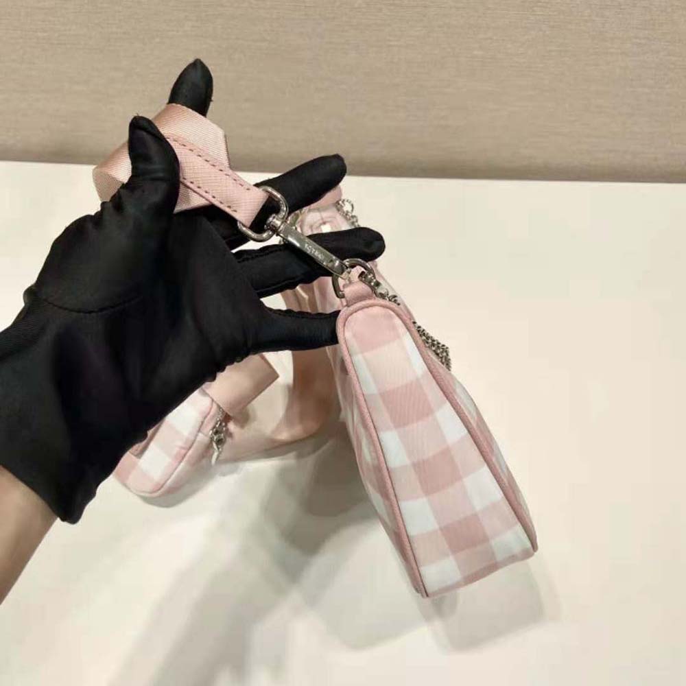 Prada Women Re-Edition 2005 Printed Re-Nylon Bag-Pink - image 7