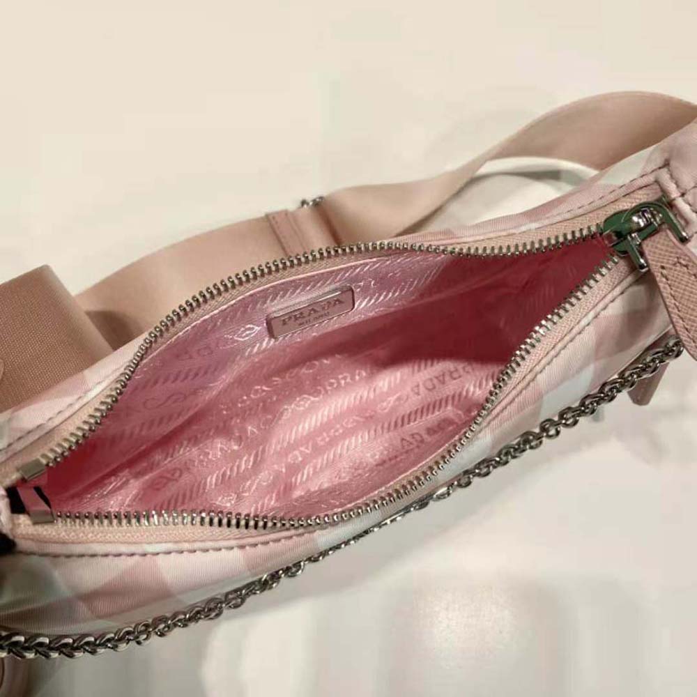 Prada Women Re-Edition 2005 Printed Re-Nylon Bag-Pink - image 9