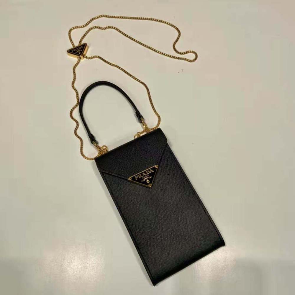 Prada Women Saffiano Leather Mini-Bag-Black - image 5