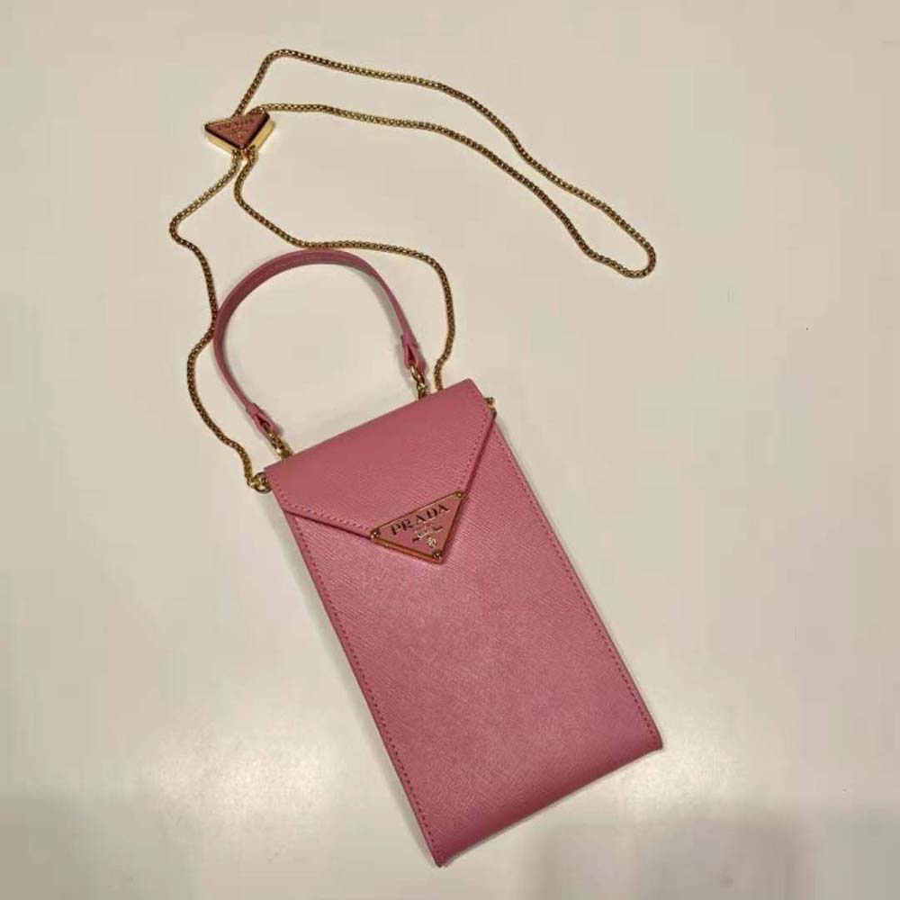 Prada Women Saffiano Leather Mini-Bag-Pink - image 4