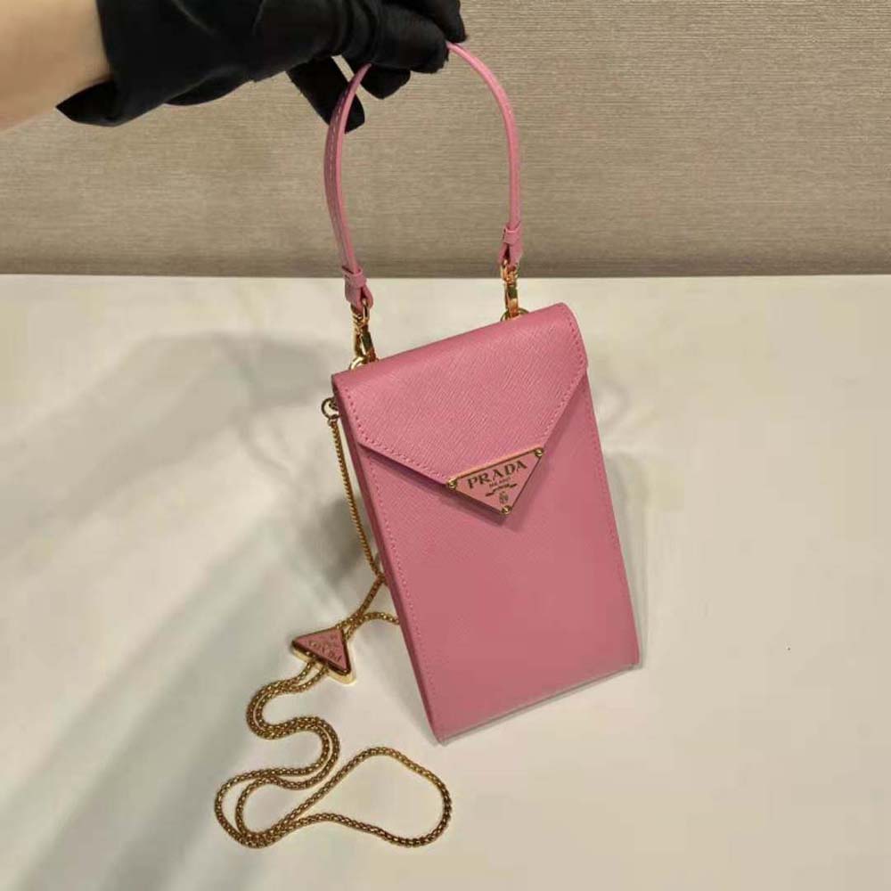 Prada Women Saffiano Leather Mini-Bag-Pink - image 5