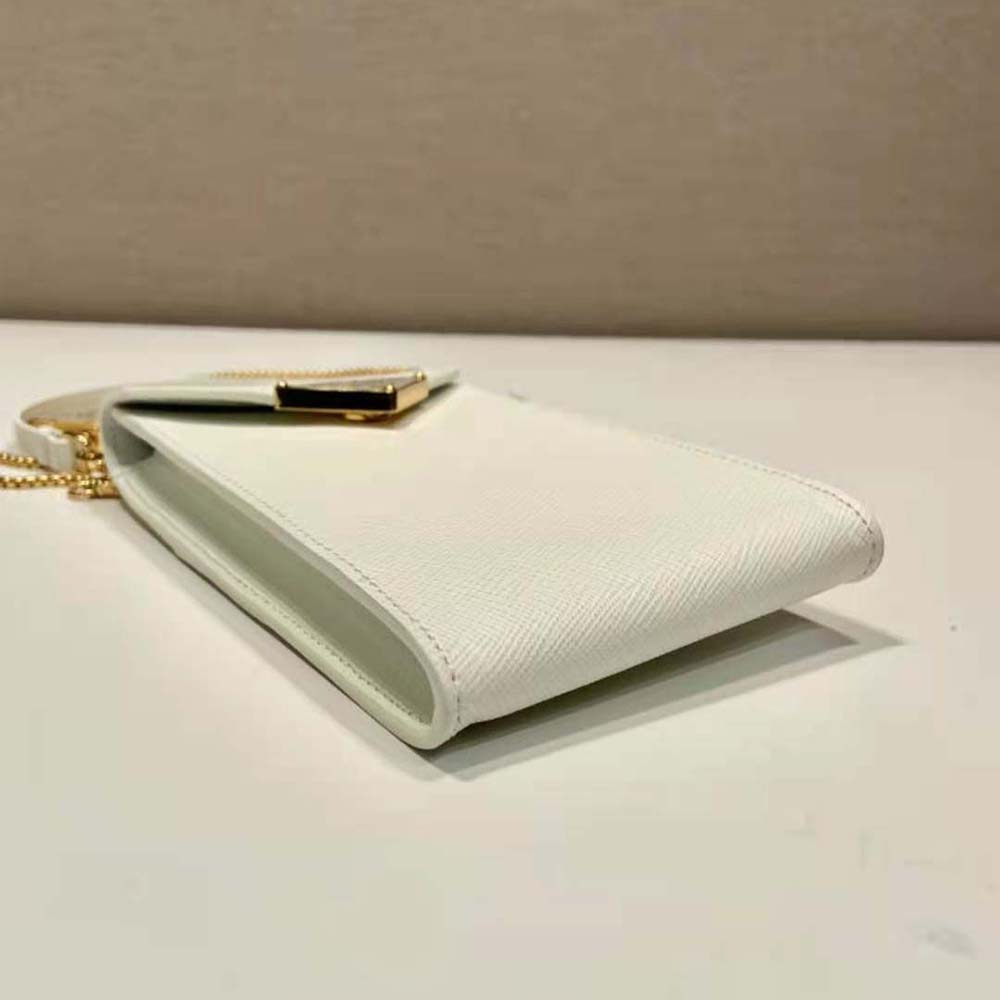 Prada Women Saffiano Leather Mini-Bag-White - image 8