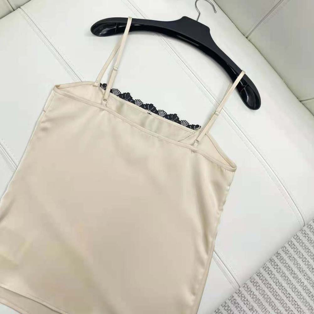 Prada Women Satin Crepe Top-Beige - image 5