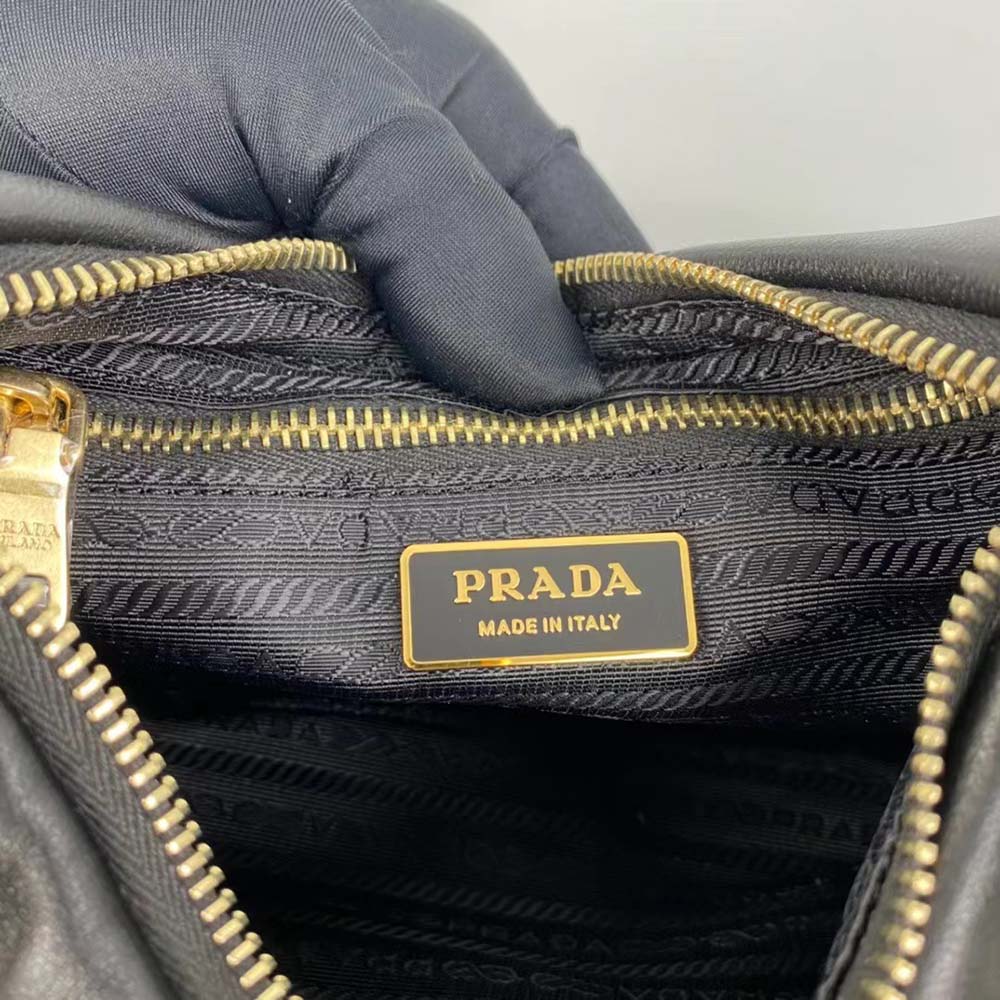 Prada Women System Nappa Leather Patchwork Bag-Black - image 8