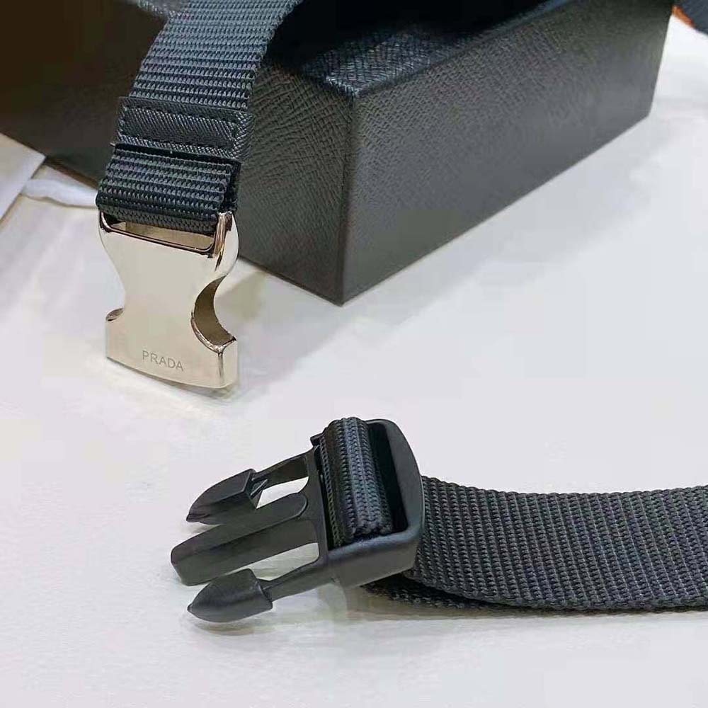 Prada Women Woven Nylon Belt with Enameled Metal Triangle Logo - image 7