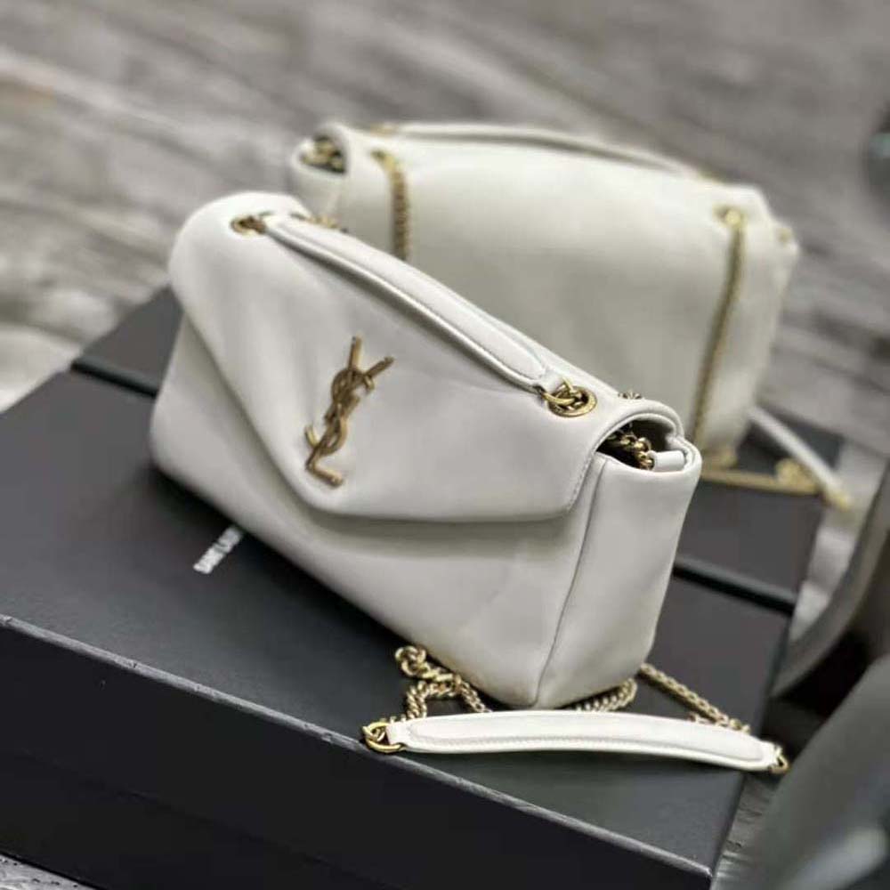 Saint Laurent YSL Women Calypso in Lambskin-White - image 8