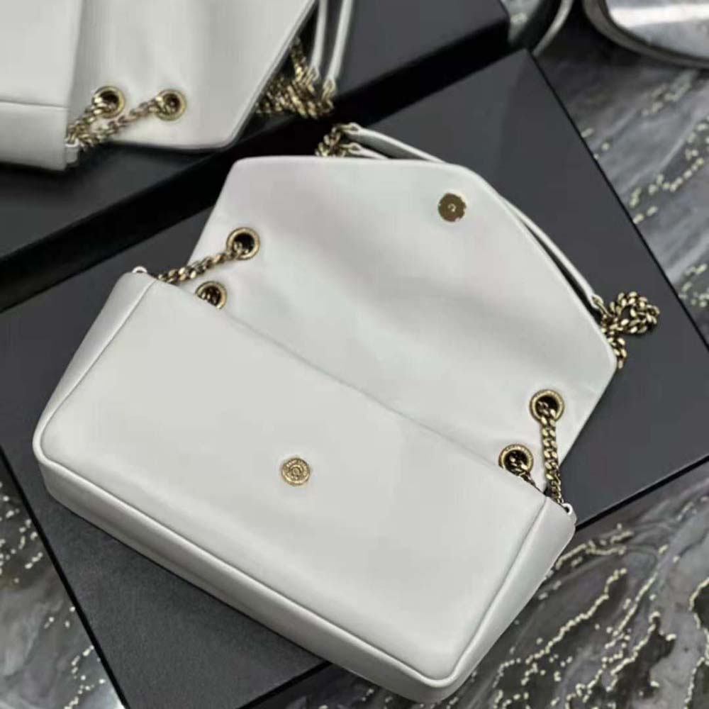 Saint Laurent YSL Women Calypso in Lambskin-White - image 7