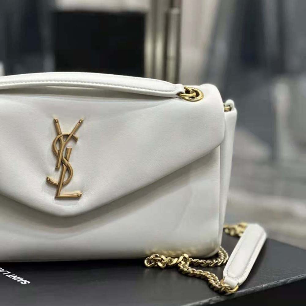 Saint Laurent YSL Women Calypso in Lambskin-White - image 9