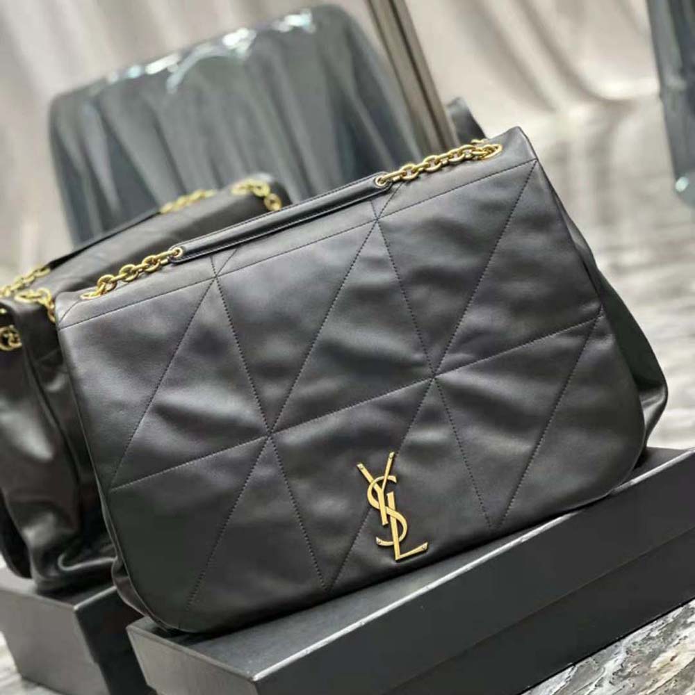 Side profile showing lambskin texture on Saint Laurent YSL Women Jamie 4.3