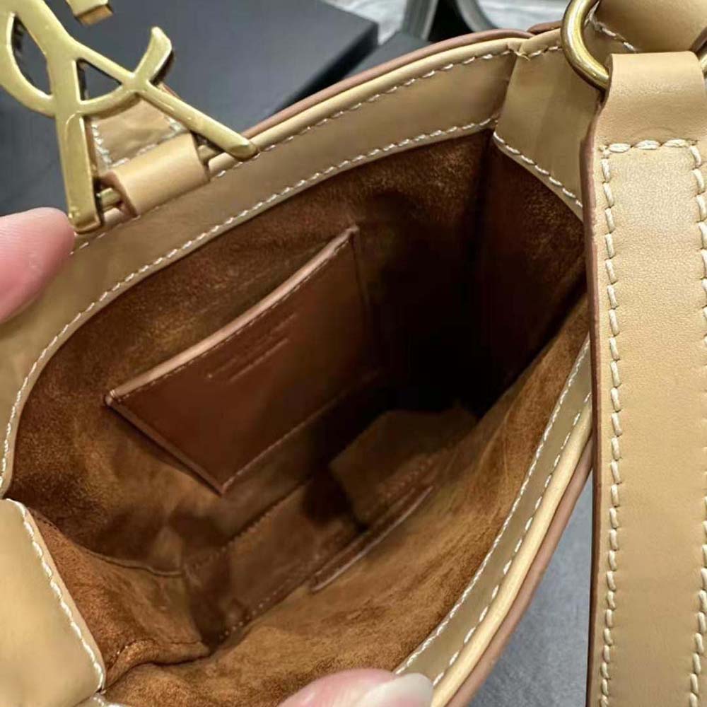 Saint Laurent YSL Women Le 5 à 7 Mini Vertical in Vegetable-Tanned Leather-Sandy - image 10