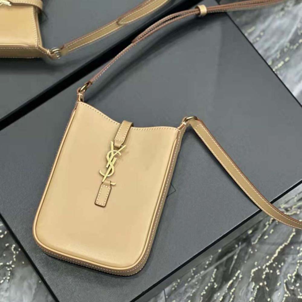 Saint Laurent YSL Women Le 5 à 7 Mini Vertical in Vegetable-Tanned Leather-Sandy - image 7