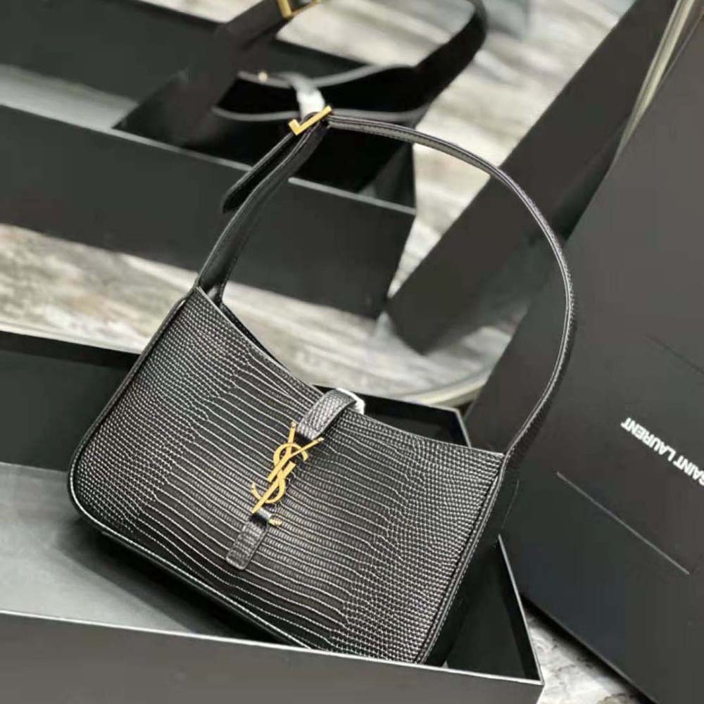 Saint Laurent YSL Women Le 5 à 7 Mini in Lizard-Black - image 4