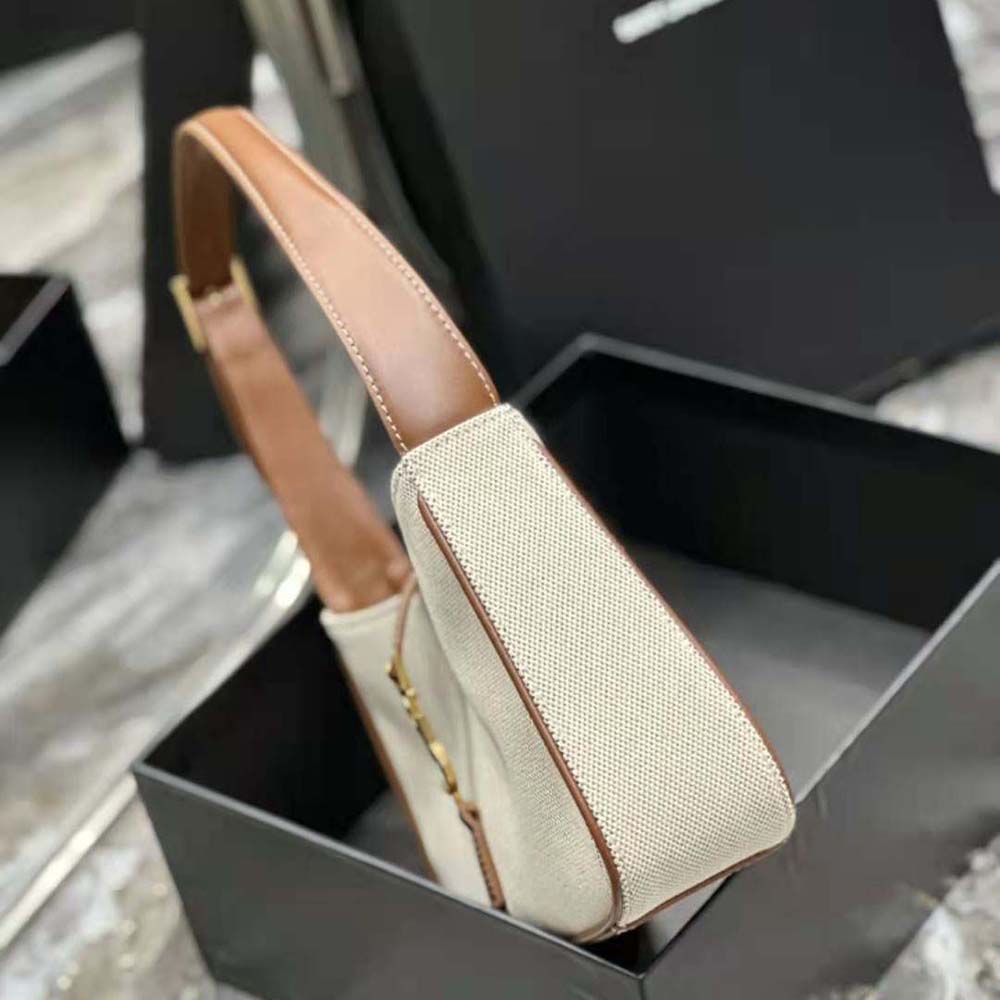 Saint Laurent YSL Women Le 5 à 7 in Canvas and Leather-Beige - image 6