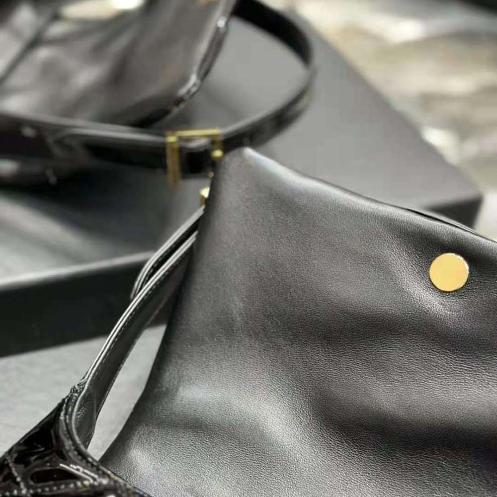 Saint Laurent YSL Women Le 57 Hobo Bag in Quilted Patent-Black - image 9