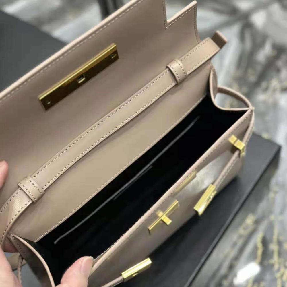 Saint Laurent YSL Women Manhattan Small Shoulder Bag in Box Saint Laurent Leather-Pink - image 10