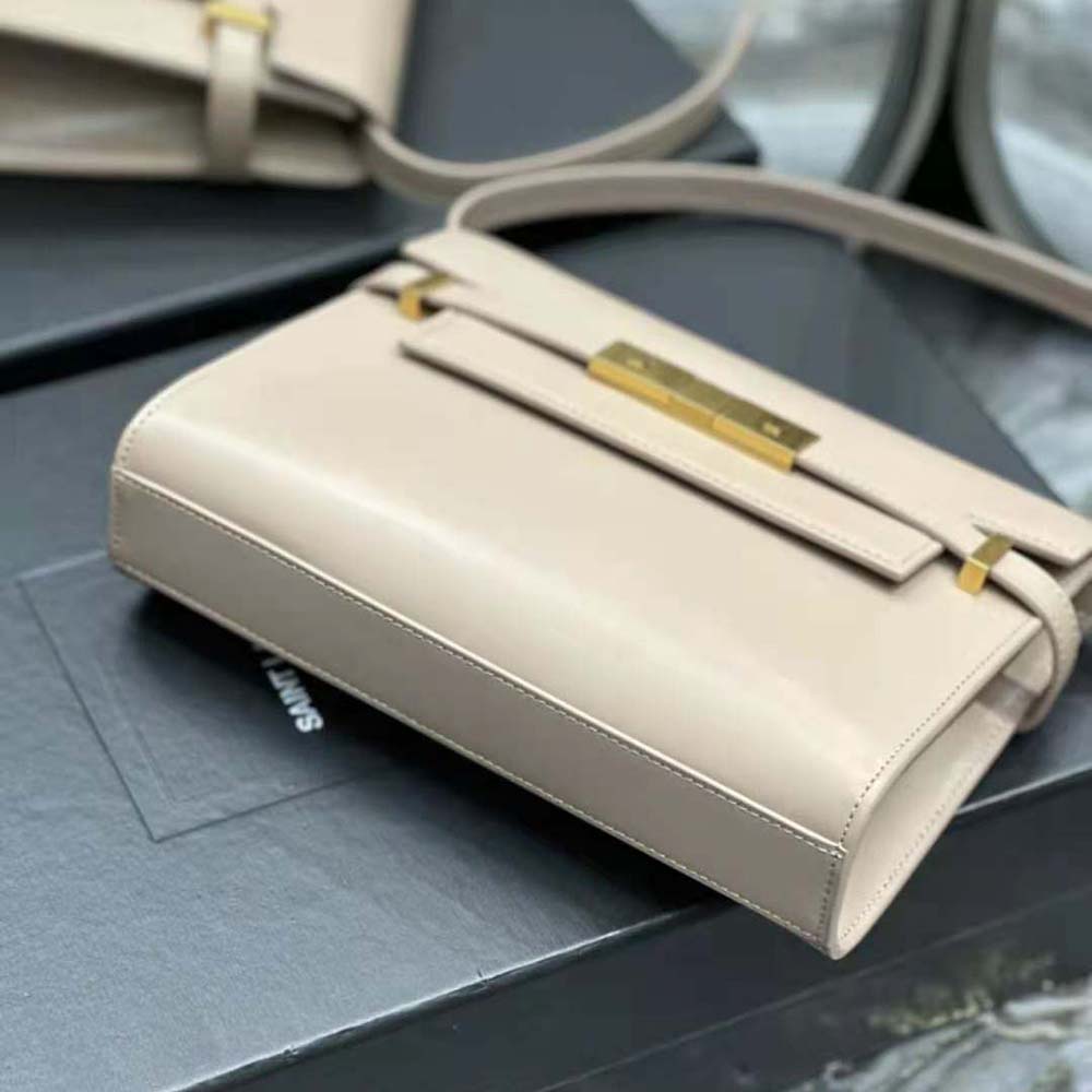 Saint Laurent YSL Women Manhattan Small Shoulder Bag in Box Saint Laurent Leather-Pink - image 8