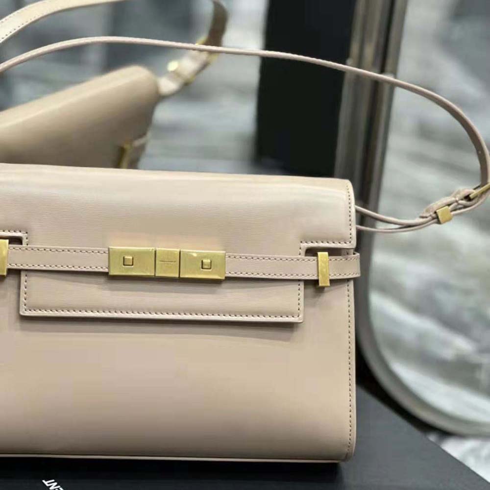 Saint Laurent YSL Women Manhattan Small Shoulder Bag in Box Saint Laurent Leather-Pink - image 6