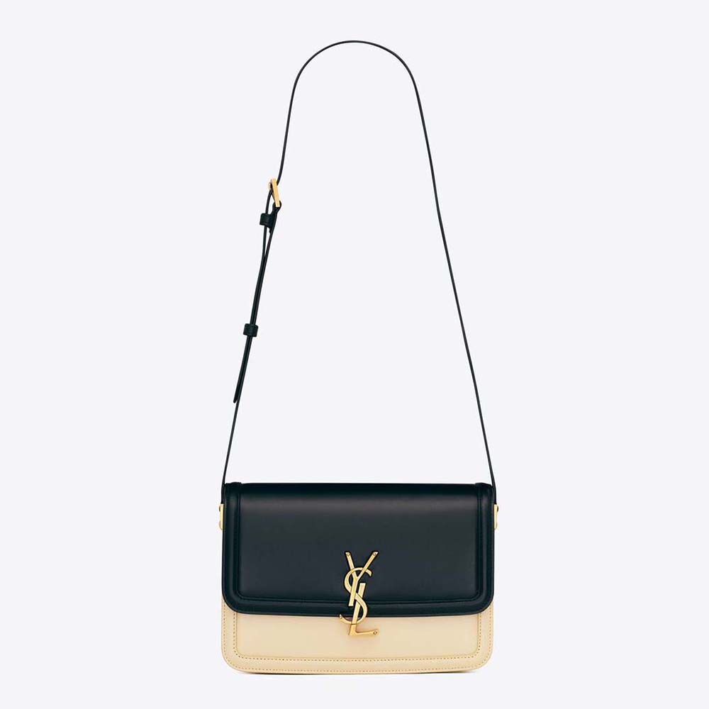 Saint Laurent YSL Women Solferino Medium Satchel in Box Saint Laurent Leather