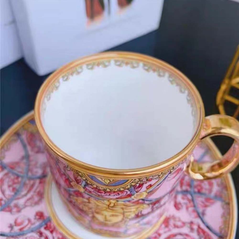 Versace Unisex Scala Del Palazzo Coffee Set Includes A Coffee Cup with Handle and A Matching Saucer - image 8