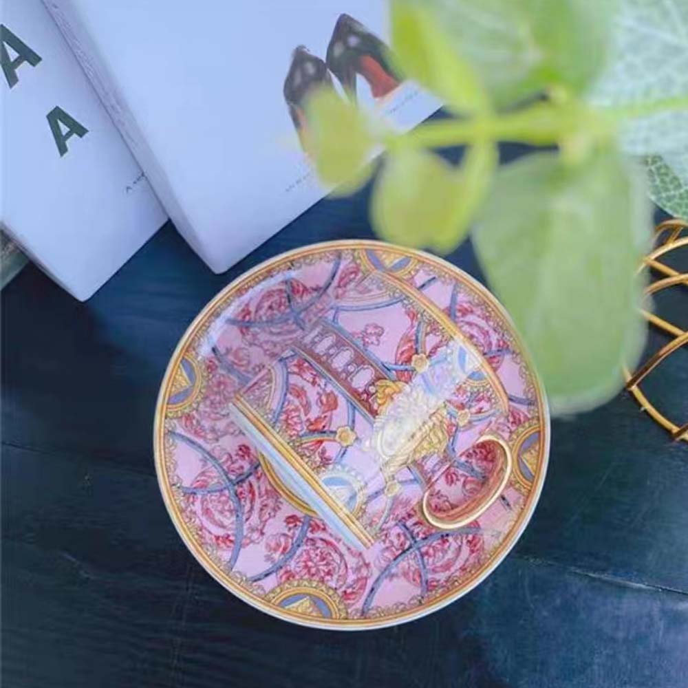 Versace Unisex Scala Del Palazzo Coffee Set Includes A Coffee Cup with Handle and A Matching Saucer - image 6