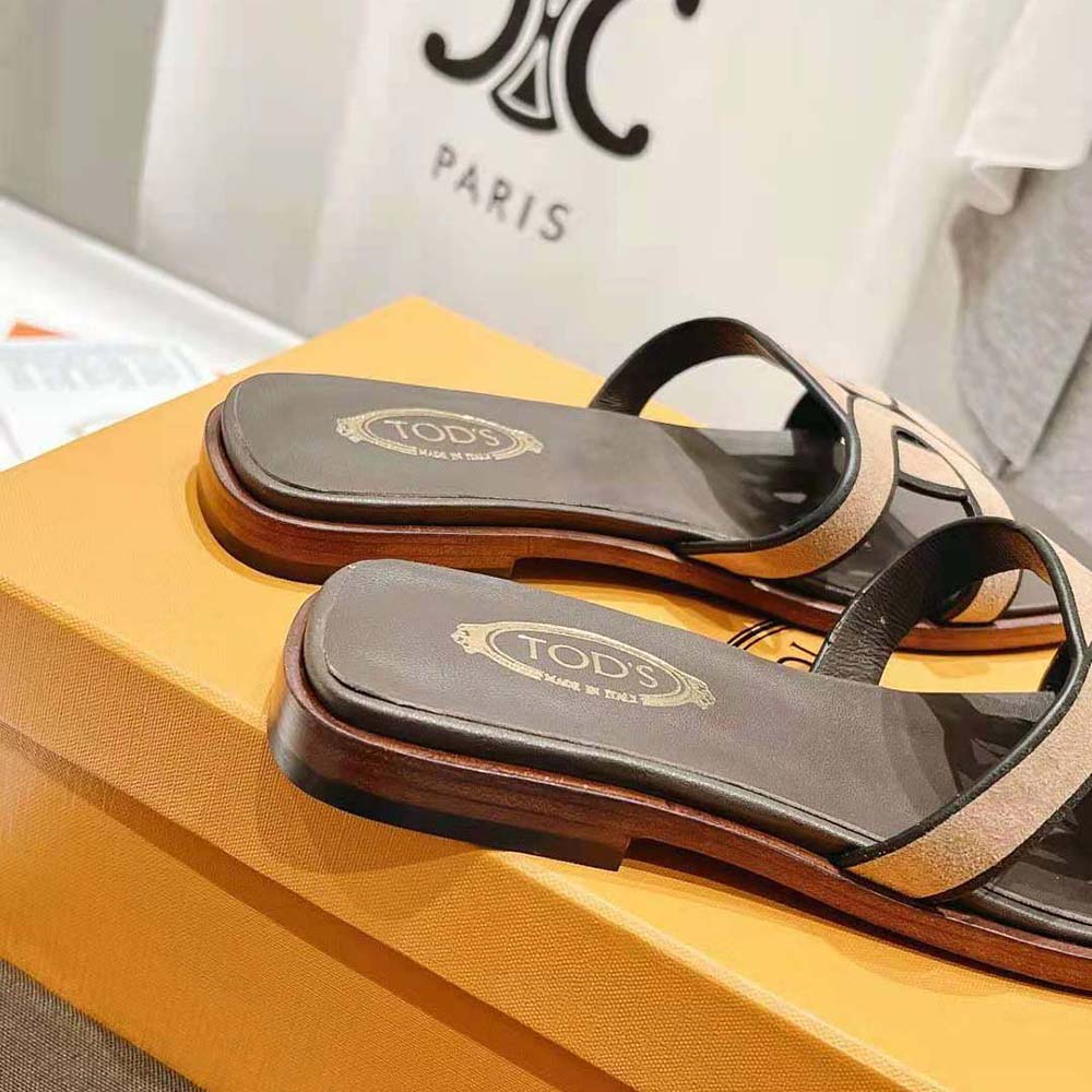 TODS Women Sandals in Leather-Beige - image 9