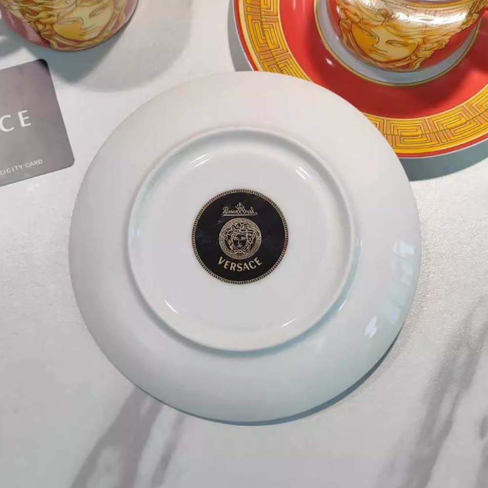 Versace Unisex Medusa Amplified Coffee Set Includes a Coffee Cup with Handle and a Matching Saucer - image 5
