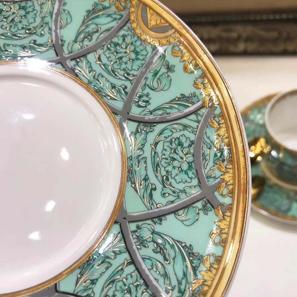 Versace Unisex Scala Del Palazzo Coffee Set Includes A Coffee Cup with Handle and A Matching Saucer-Blue - image 7