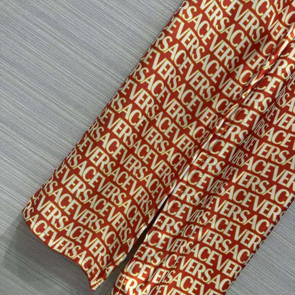 Versace Women Allover Silk Pants - image 6