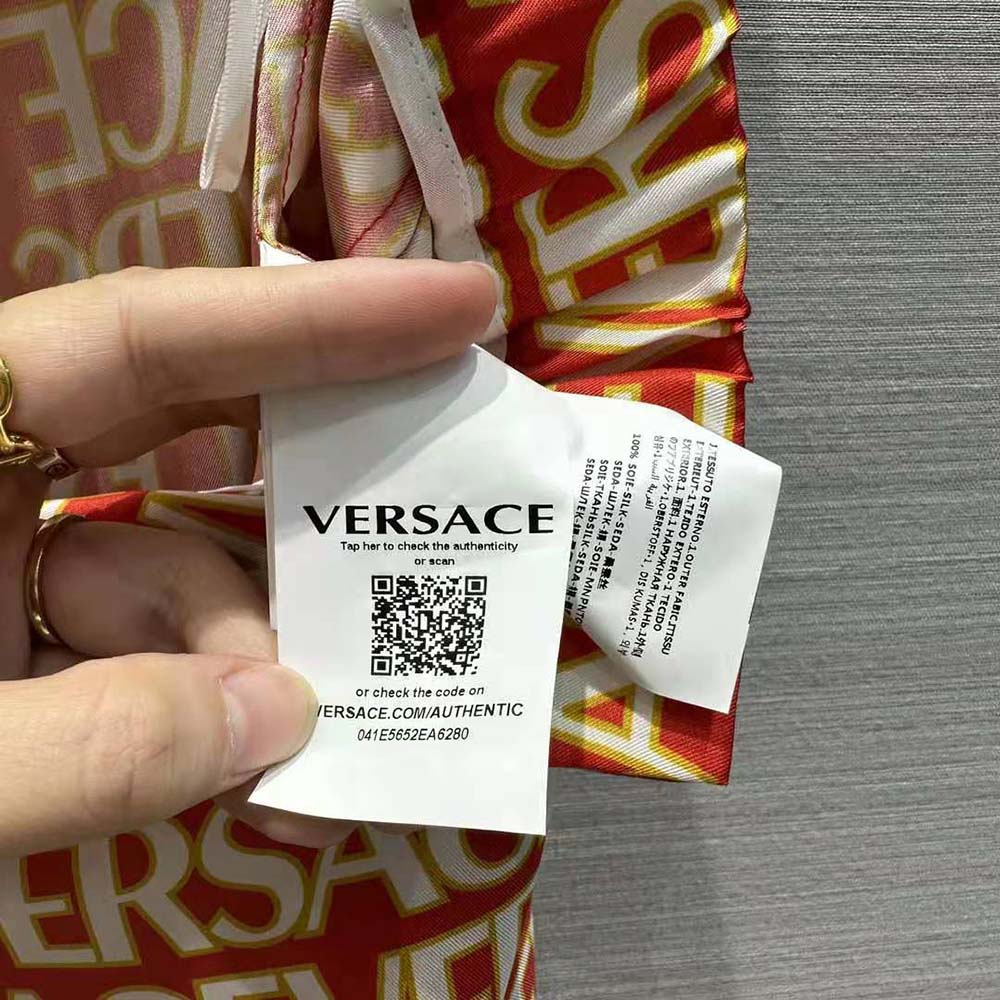 Versace Women Allover Silk Pants - image 10