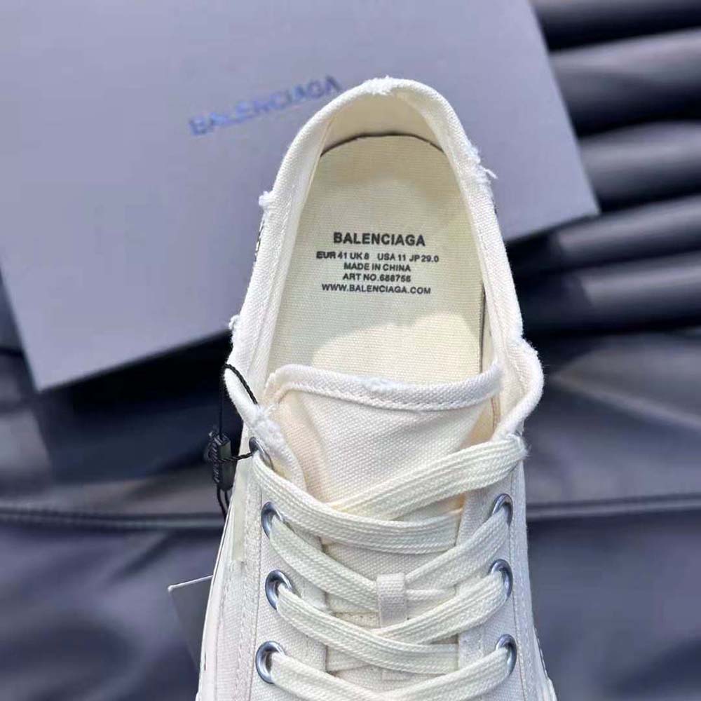 Balenciaga Unisex Paris Low Top Graffiti Sneaker in White - image 9