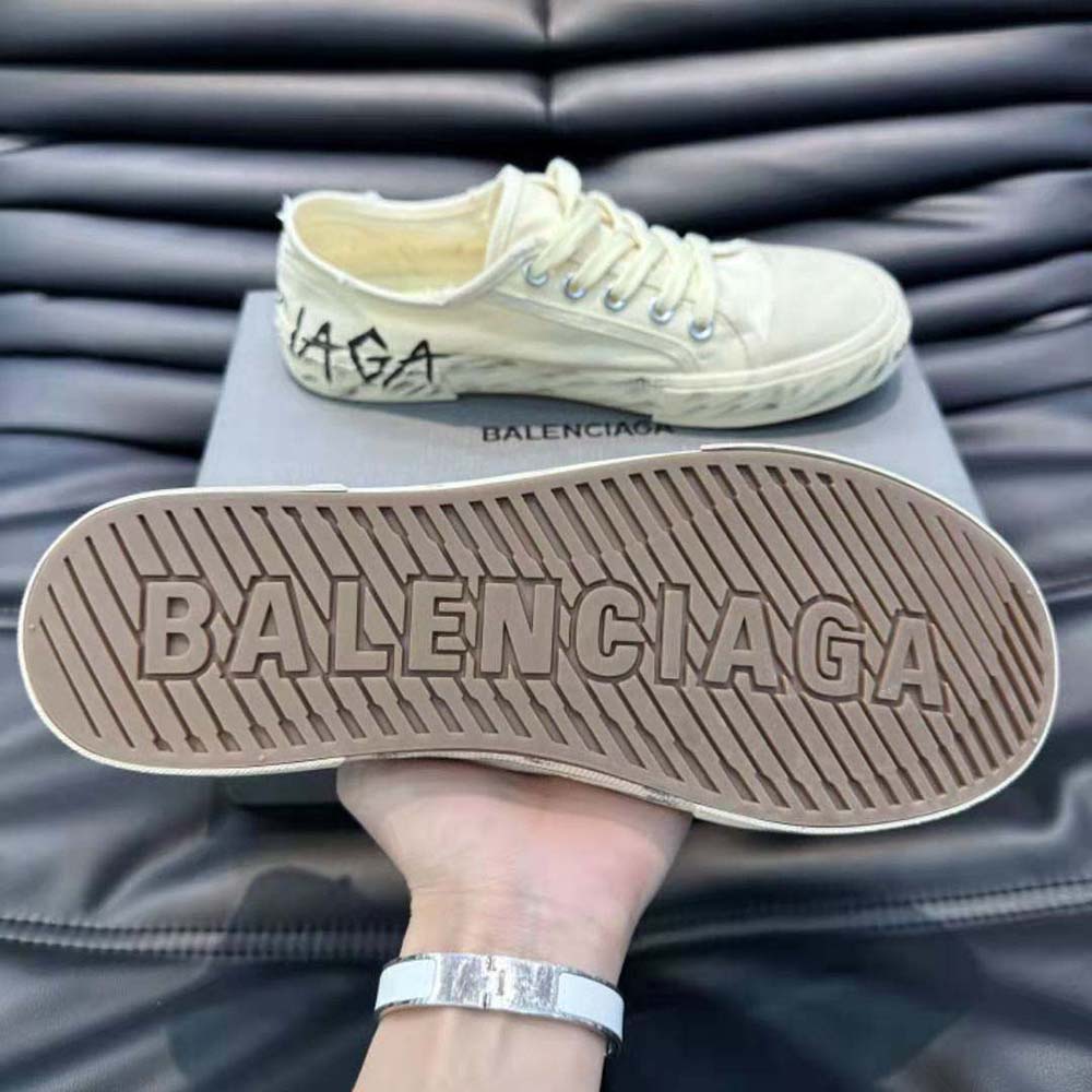 Balenciaga Unisex Paris Low Top Graffiti Sneaker in White - image 10