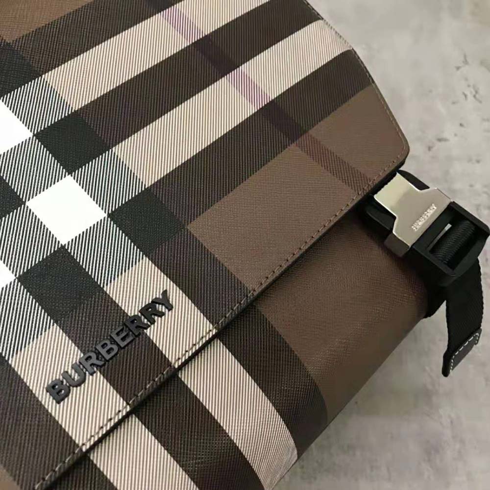 Burberry Men Large Wright Bag in Calf Leather-Brown - image 8