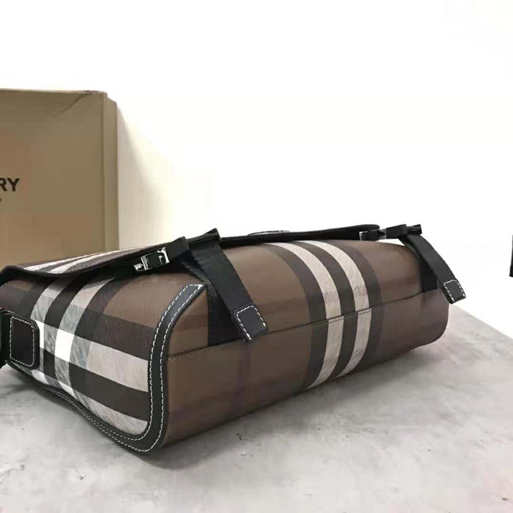 Burberry Men Large Wright Bag in Calf Leather-Brown - image 7