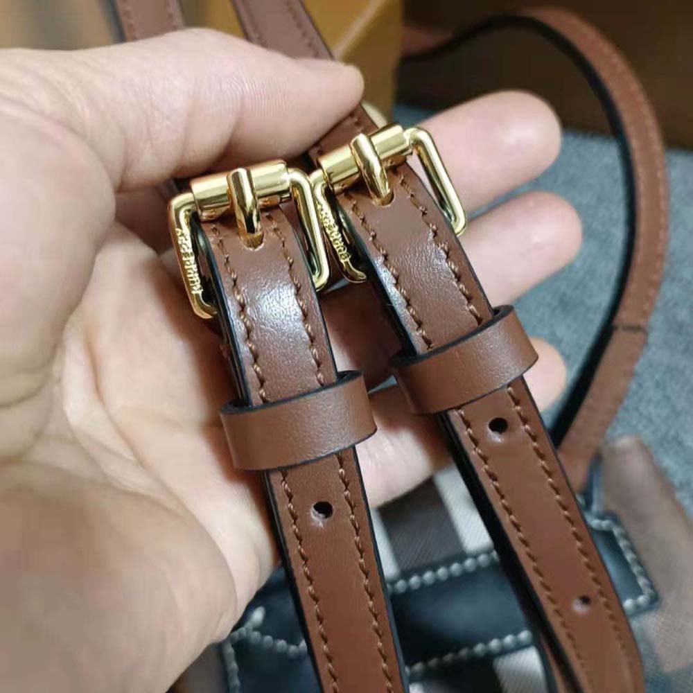 Burberry Women Check Micro Backpack in Calf Leather - image 10
