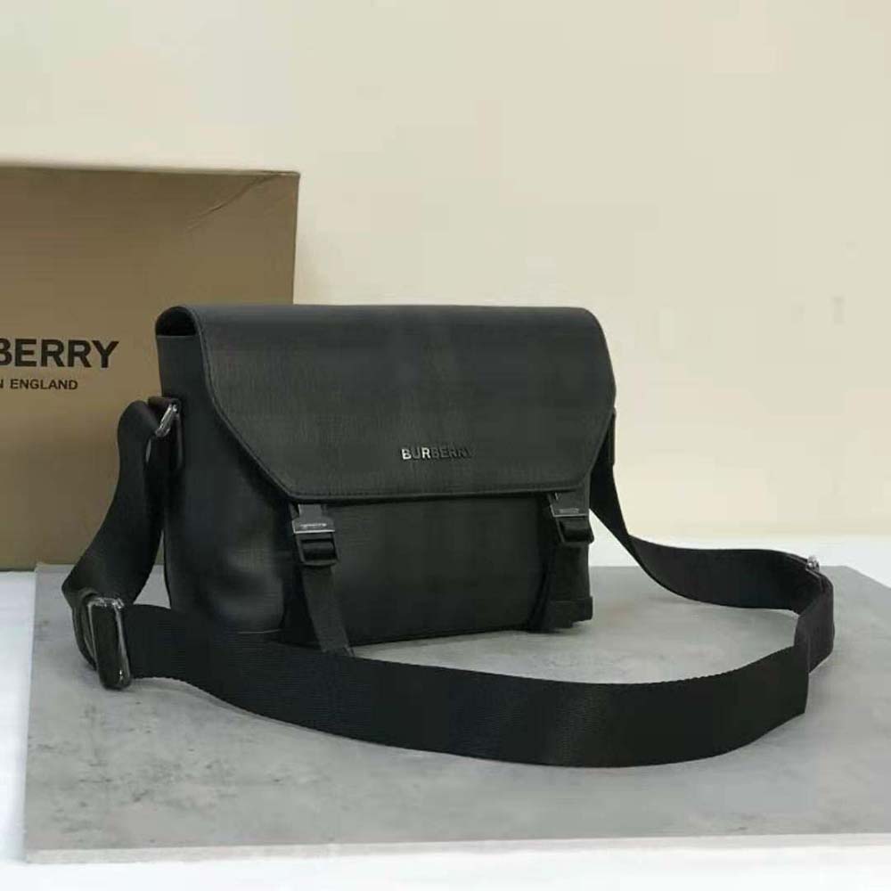 Burberry Men Large Wright Bag in Calf Leather-Black - image 4
