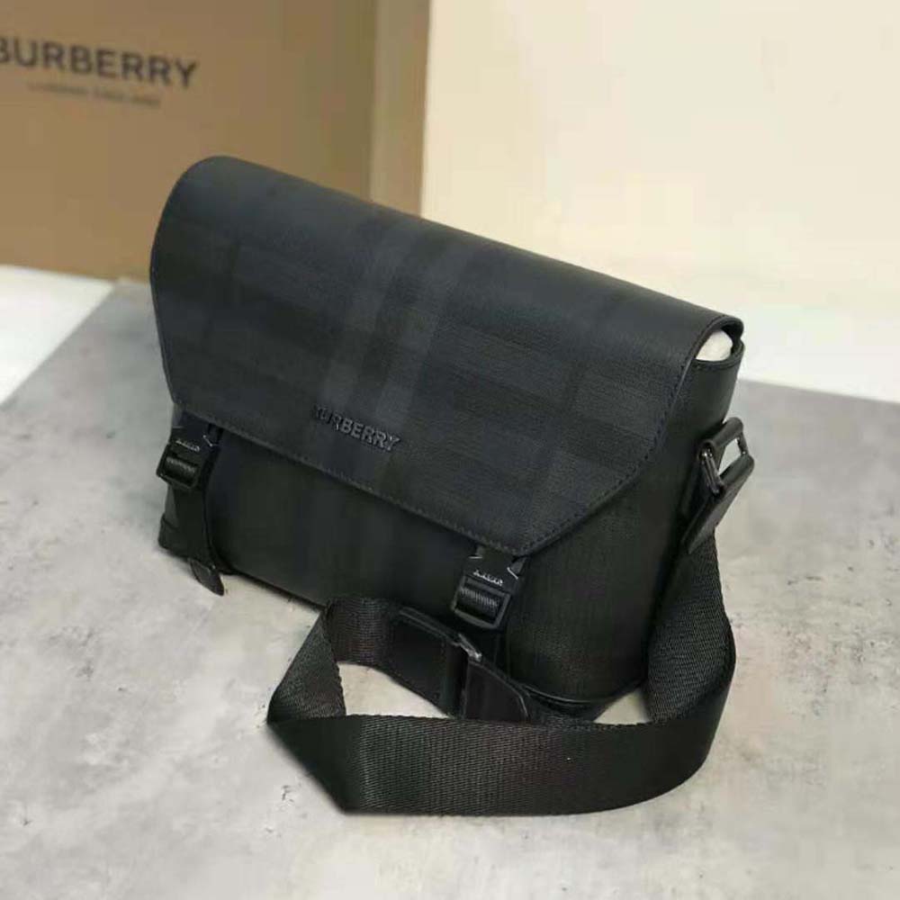 Burberry Men Large Wright Bag in Calf Leather-Black - image 5