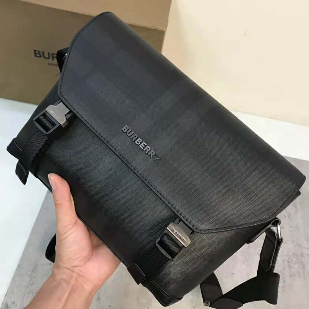 Burberry Men Large Wright Bag in Calf Leather-Black - image 6