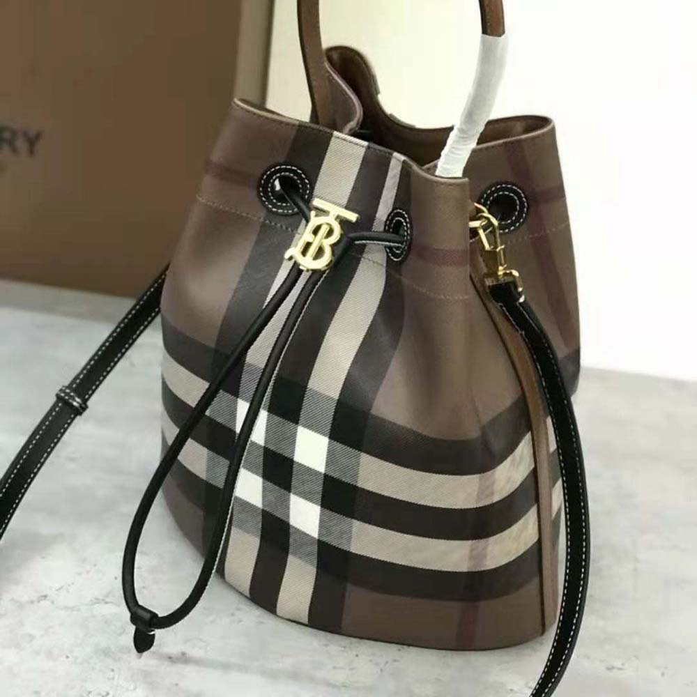 Burberry Women Mini TB Bucket Bag in Calf Leather - image 5