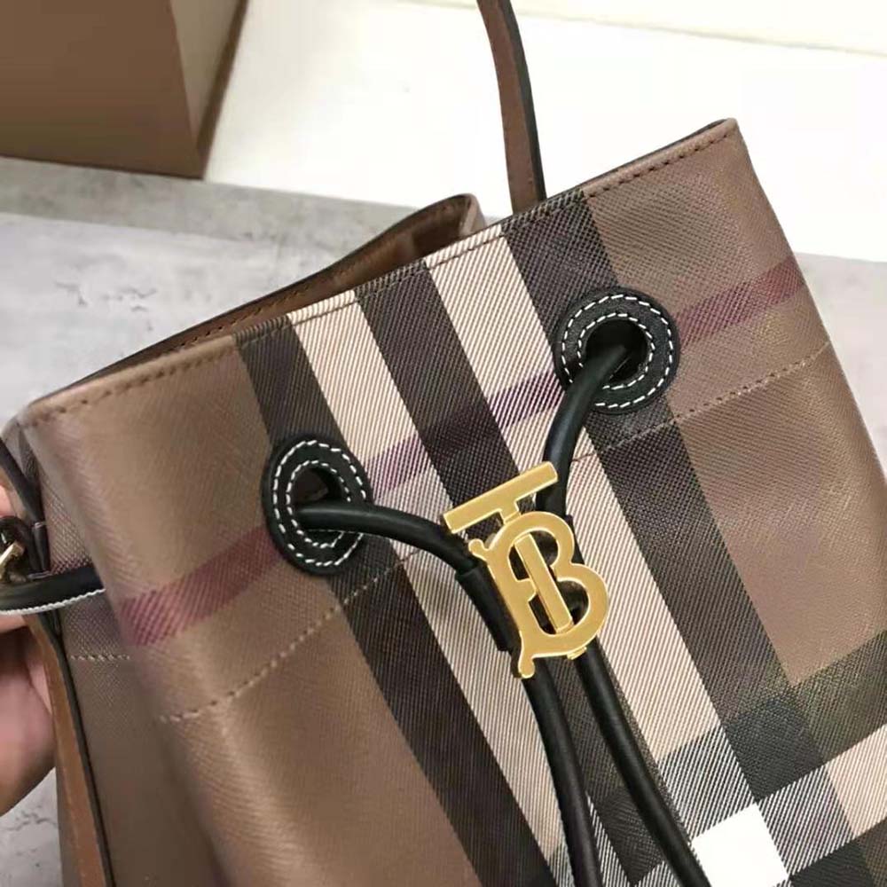 Burberry Women Mini TB Bucket Bag in Calf Leather - image 7