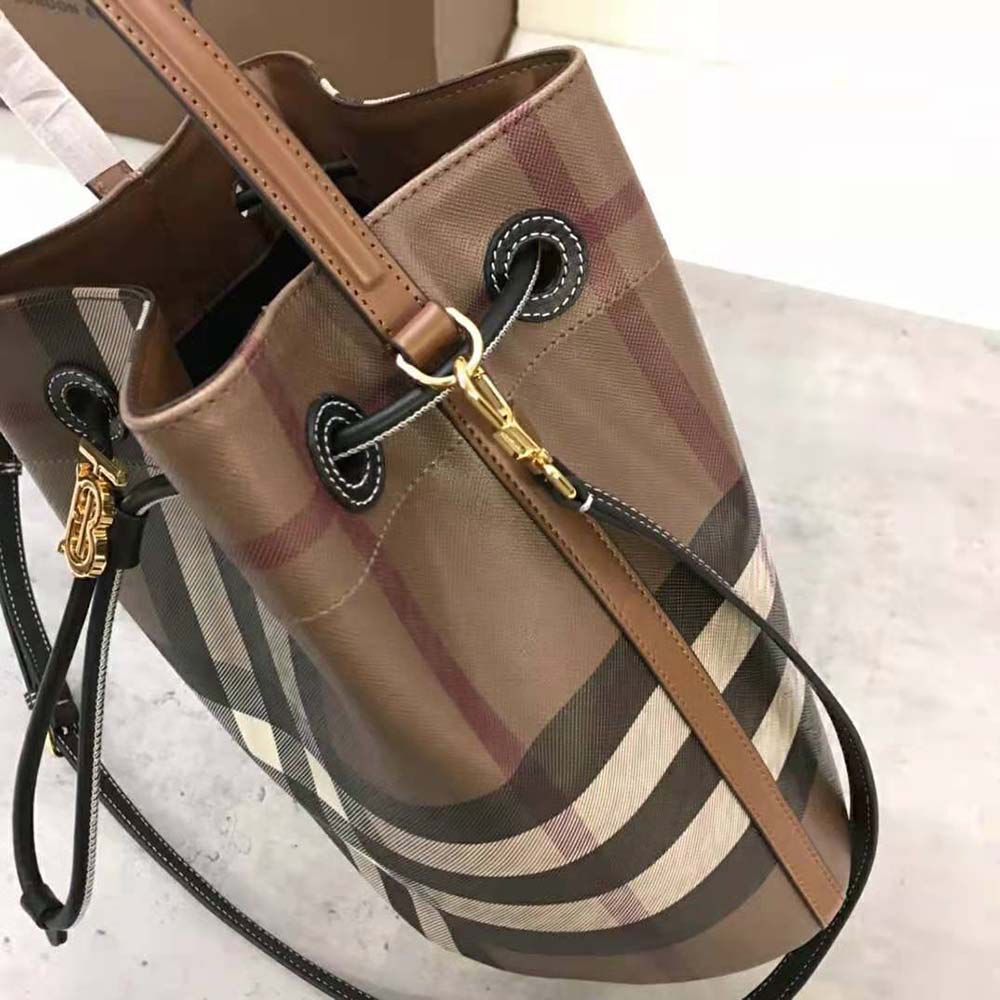 Burberry Women Mini TB Bucket Bag in Calf Leather - image 6