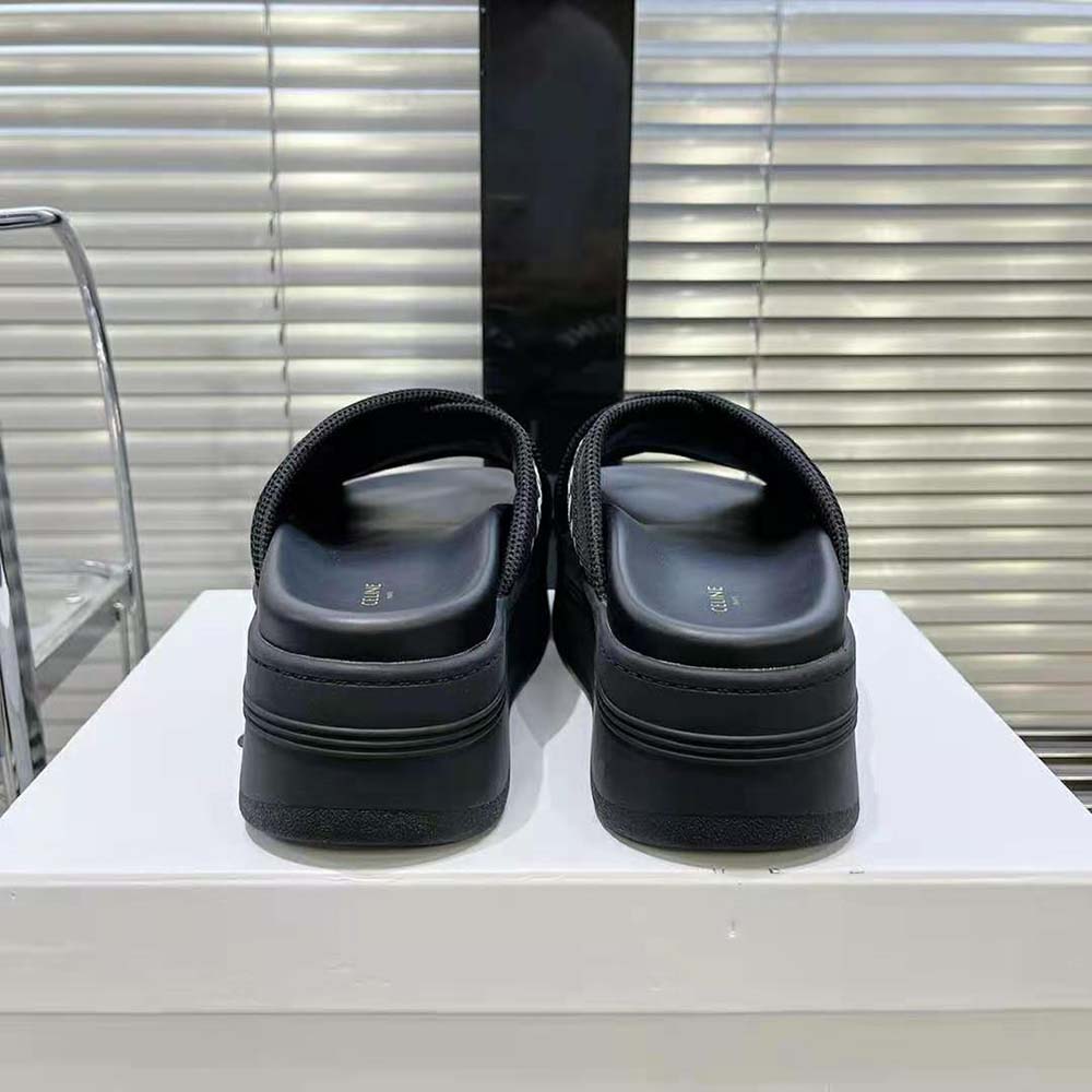 Celine Women Block Slide in Mesh & Textile with Celine Jacquard - image 7