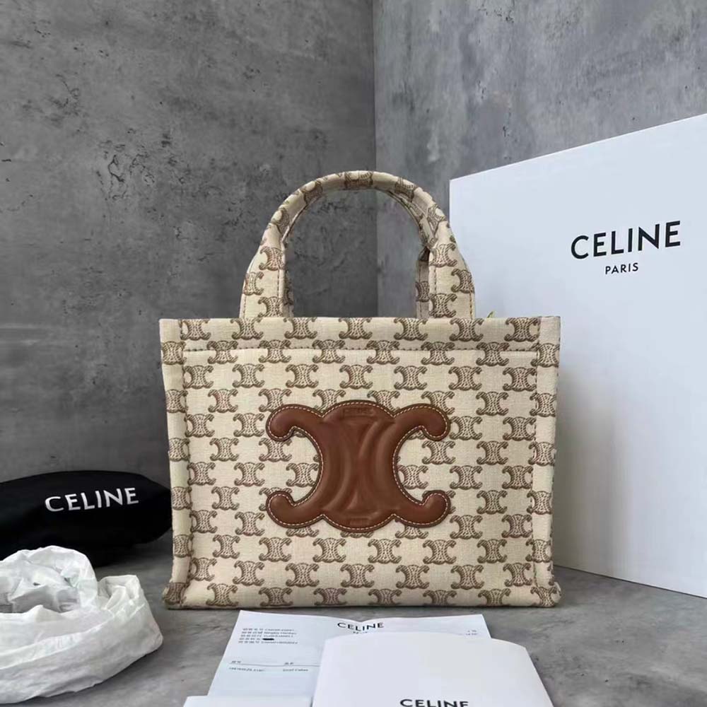 Close-up of gold hardware on the Celine Women Small Cabas Thais