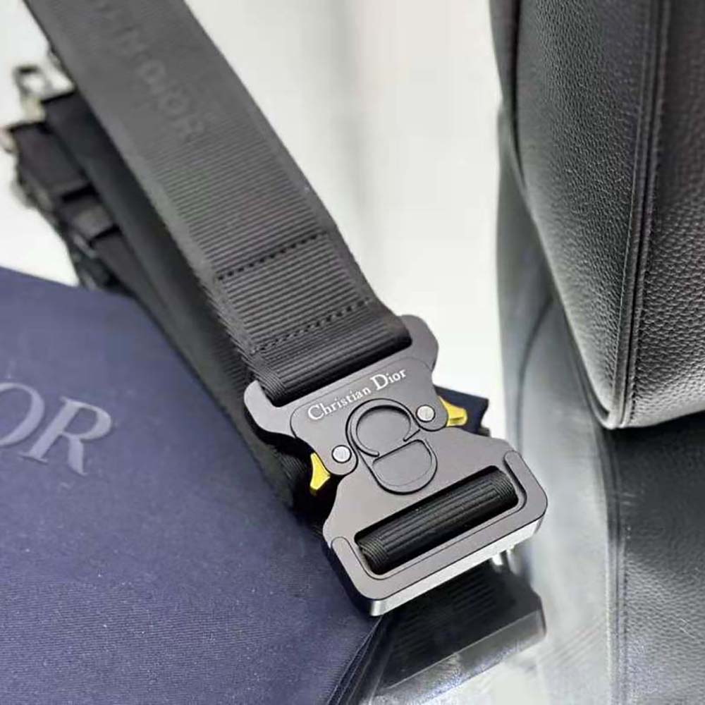 Dior Men By Erl Dior Lingot 50 Bag Black Grained Calfskin - image 9