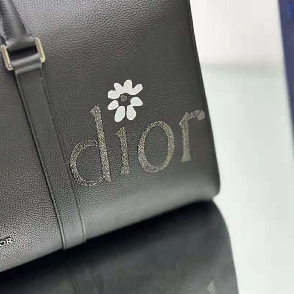 Dior Men By Erl Dior Lingot 50 Bag Black Grained Calfskin - image 7