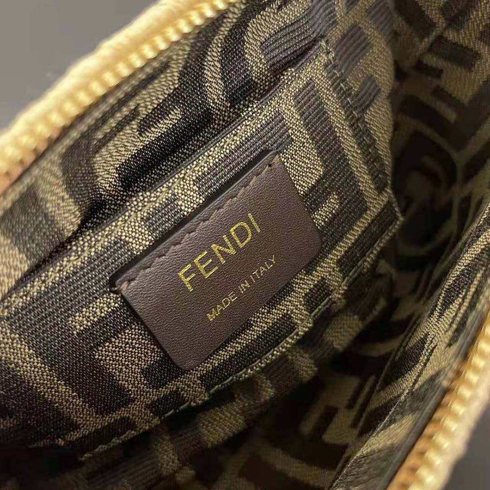 Fendi Women By The Way Mini Natural Straw Small Boston Bag - image 9