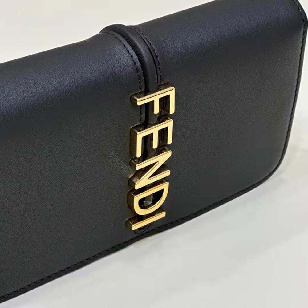 Fendi Women Fendigraphy Phone Pouch Black Leather Wallet - image 8