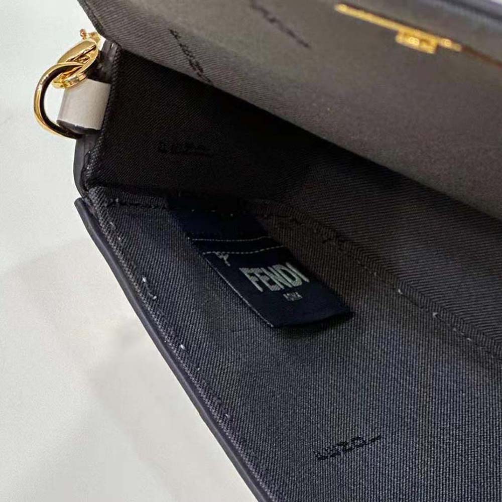 Fendi Women Fendigraphy Phone Pouch White Leather Wallet - image 10