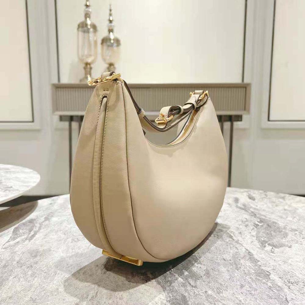 Fendi Women Fendigraphy Small Beige Leather Bag - image 5